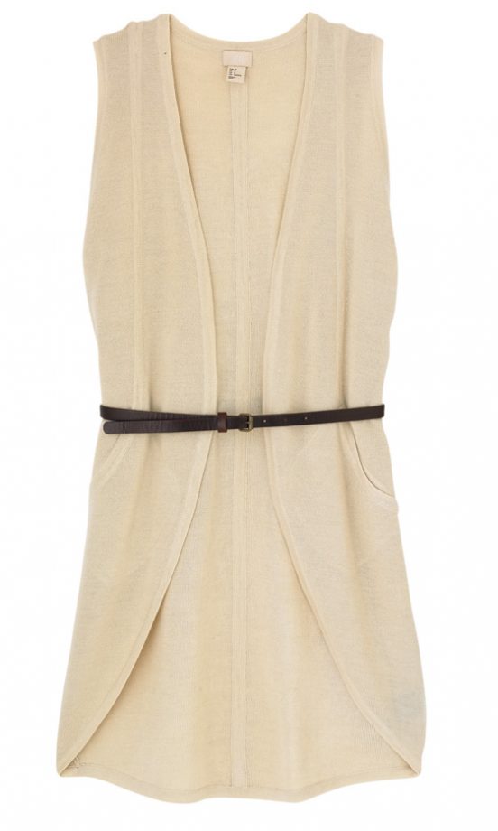 H&M Sleeveless Knit Waistcoat, £29.99 – In Stores Only