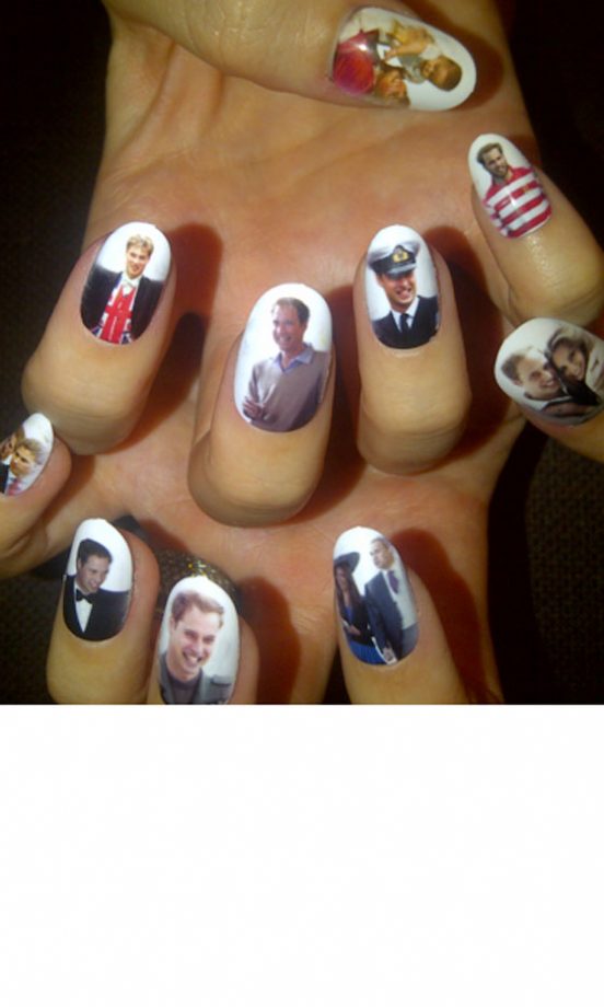 Katy Perry @katyperry Tweeted Pic Of Her Prince William Nails For Royal Wedding, April 2011