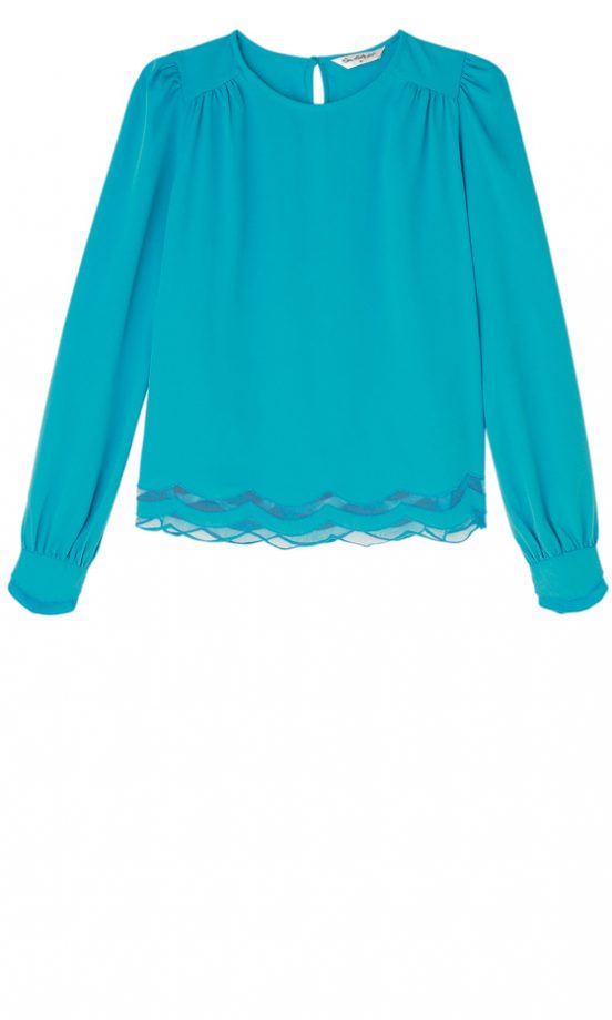 Miss Selfridge Blue Embellished Top, £35 - In Store Only