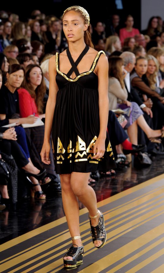 Black And Gold Were A Winning Fashion Combo At Topshop Unique’s Fashion Show SS12