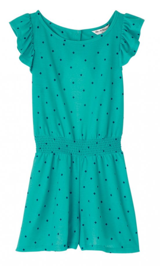 Miss Selfridge Green Diamond Print Playsuit, £28