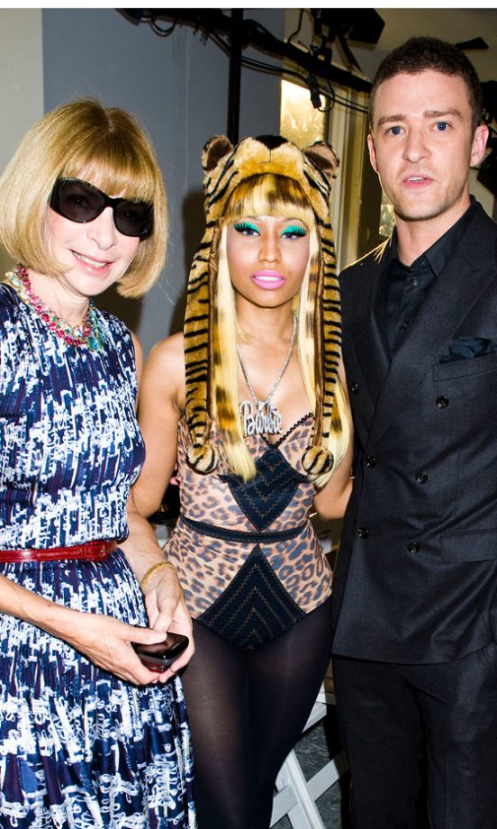 Anna Wintour, Nicki Minaj And Justin Timberlake At The Oscar de la Renta Spring/Summer 2012 Show