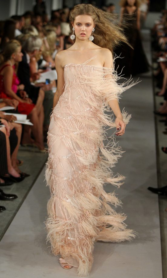 A Model At The Oscar de la Renta Spring/Summer 2012 Show