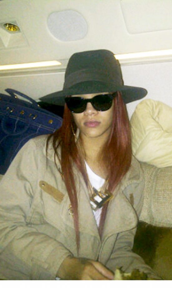 Rihanna @rihanna On A Plane Travelling To Perform At JamRock, May 2011