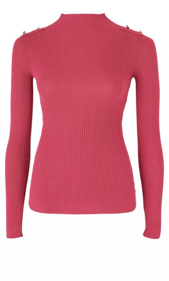 River Island Pink Polo Neck Jumper, £29 – In Stores Only