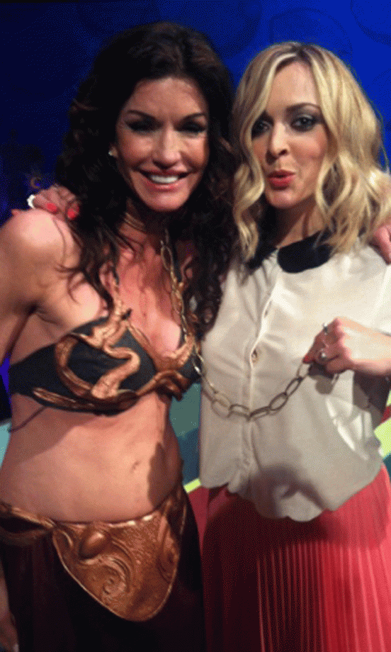@Fearnecotton Tweeted This Pic Of Herself And Janice Dickinson Backstage At Celebrity Juice, March 2011