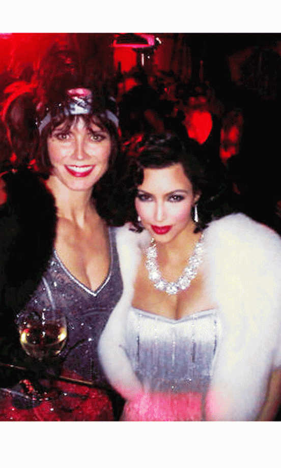 Kim Kardashian @KimKardashian And Heidi Klum At Eva Longoria's Birthday Party, March 2011