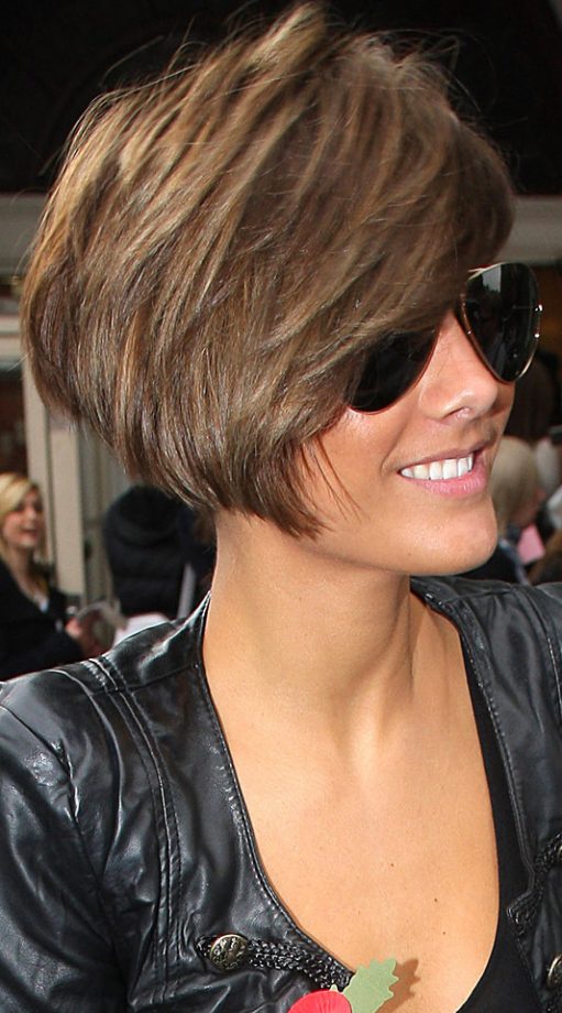 Frankie Sandford Showcases A Super-Sized Hairstyle Leaving The BBC Studios, 2010