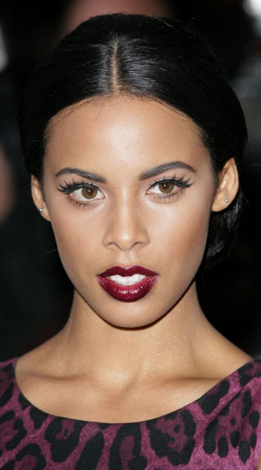 Rochelle Wiseman Teams Her Sleek Updo Hairstyle With Vampy Lips At The GQ Men Of The Year Awards, 2011