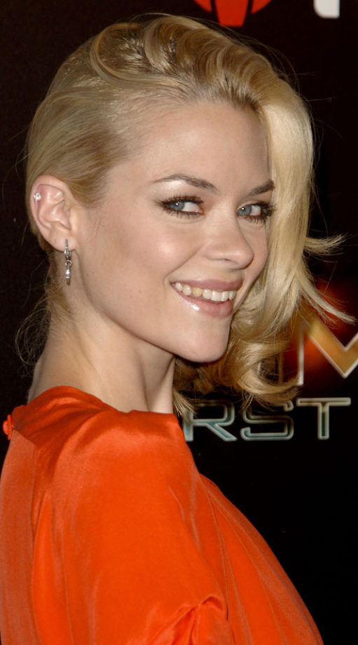 Jaime King Styles Her Hair To The Side For X-Men: First Class DVD Release Party, 2011