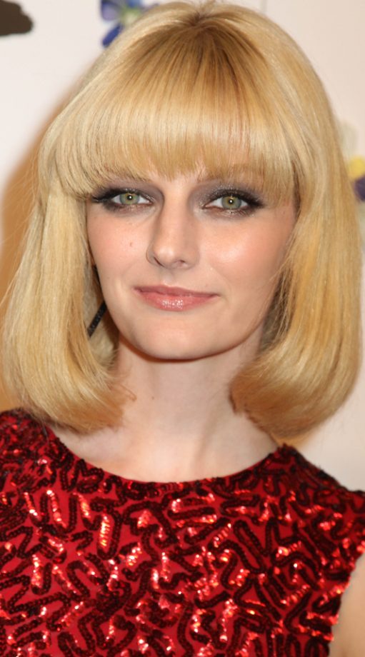 Lydia Hearst-Shaw Works The Fashionable Full Fringe Hairstyle, 2011