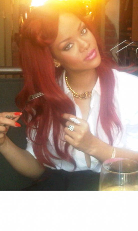 Rihanna Perfecting Her Ariel Mermaid Look, Posted On Twitter, May 2011