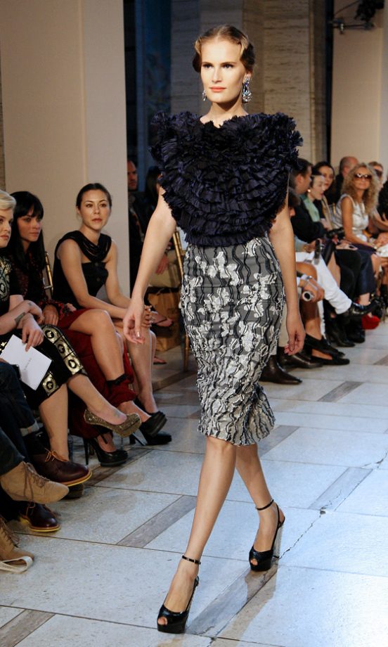 The Zac Posen Spring/Summer 2012 Fashion Show, Catwalk Outfit 1