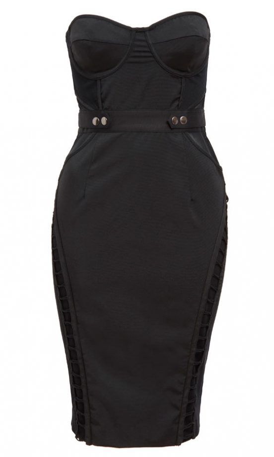 Make Like Kim Kardashian And Flaunt Your Curves In This Strapless Black Dress From The Asos Christmas Fashion Collection 2011
