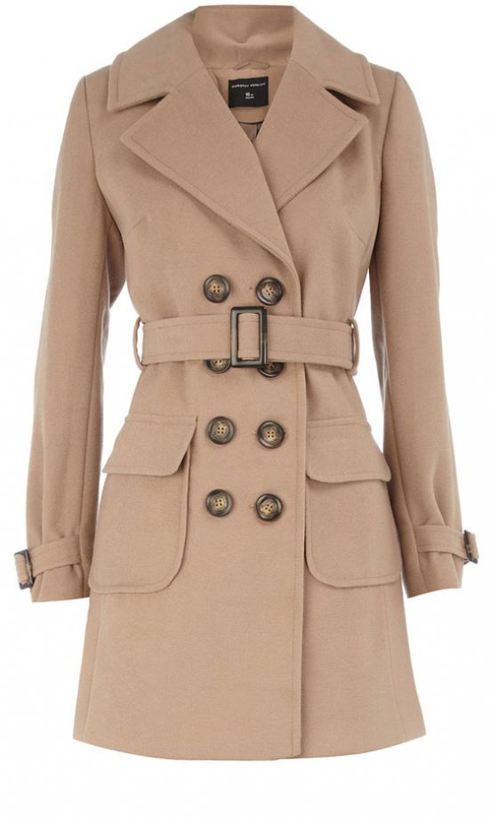 Dorothy Perkins Belted Camel Trench Coat, £69