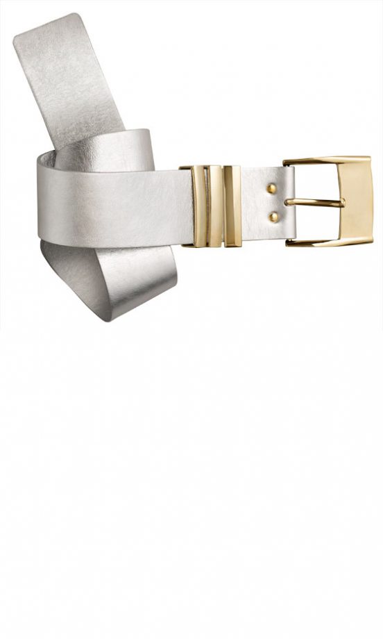 Look Stylish In This Silver Leather Belt From The Versace For H&M Collection 2011, £29.99