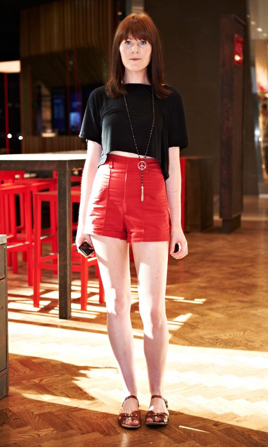Rebecca Claxon, 23, From London, Wearing Zara Shorts