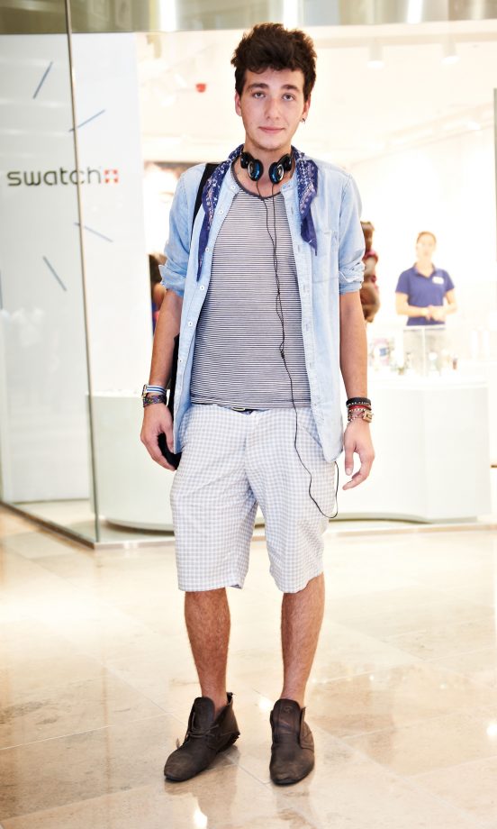 Held Hugo, 18, From Paris, Wearing Scotch & Soda Shorts