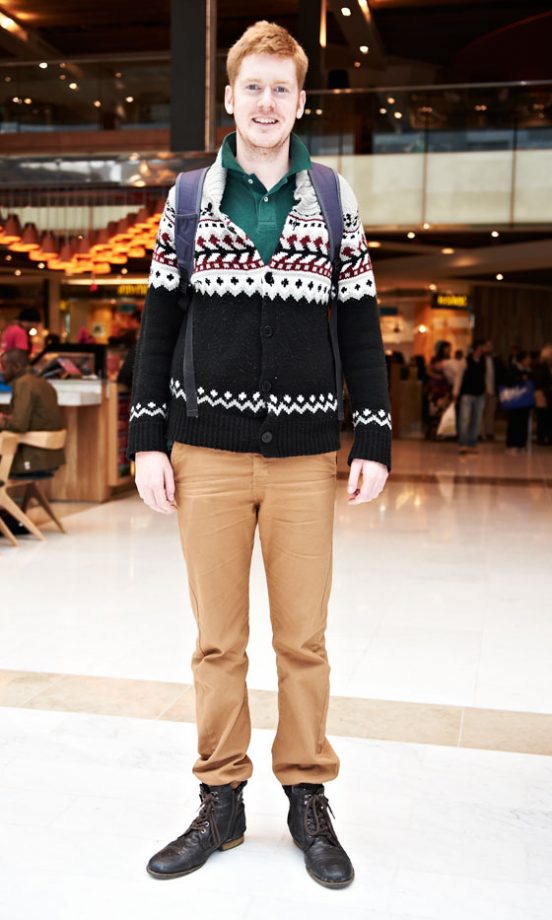 James Sherred, 22, From Dover, Wearing Topman Trousers