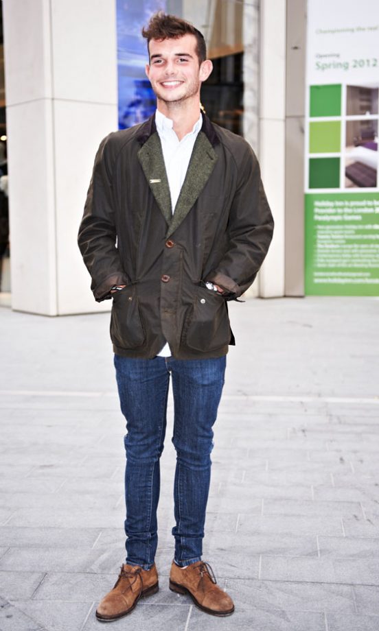 Sam Sherrin, 19, From Essex, Wearing A Barbour Jacket