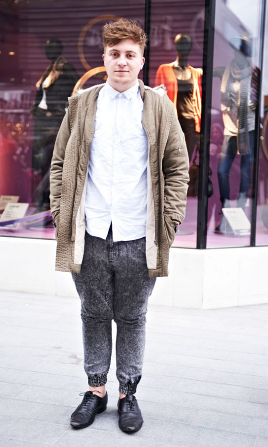Joel McCay, 21, From Wokingham, Wearing A Next Coat