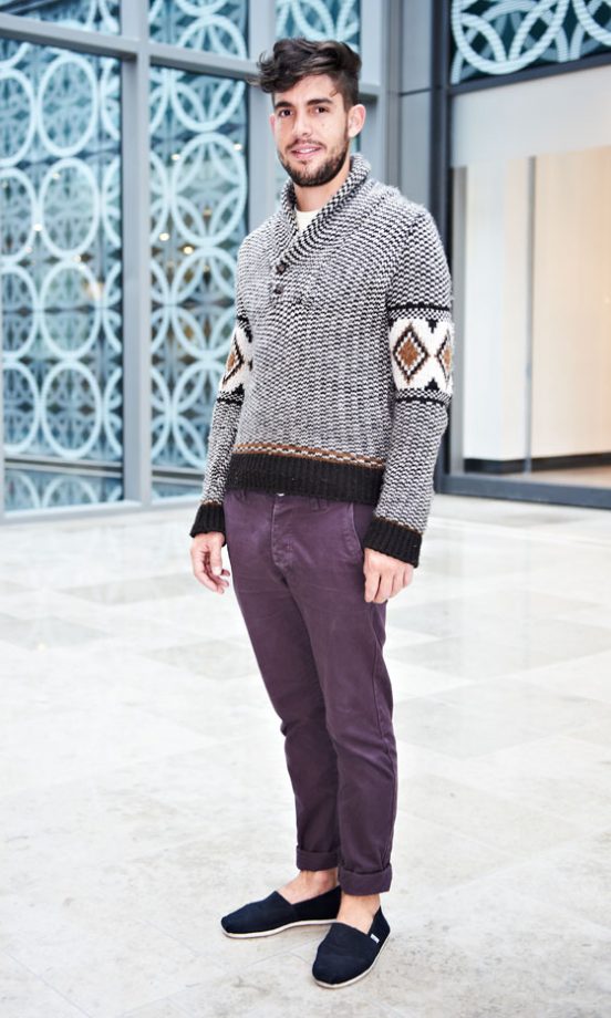 Paul Skinner, 28, From London, Wearing A Jumper From Zara