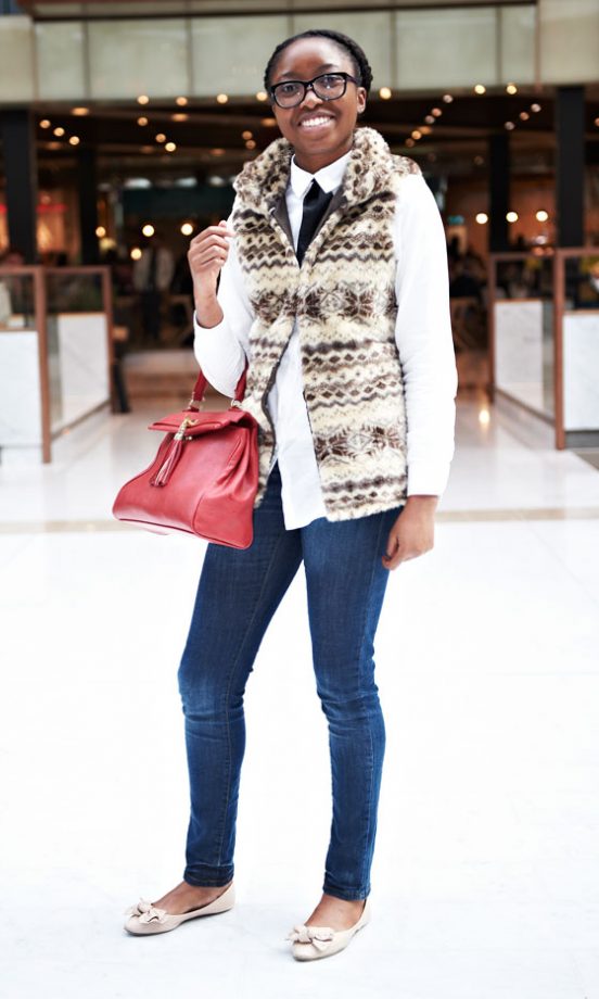 Lola Babajide, 24, From Romford, Wearing A Gilet From Forever 21