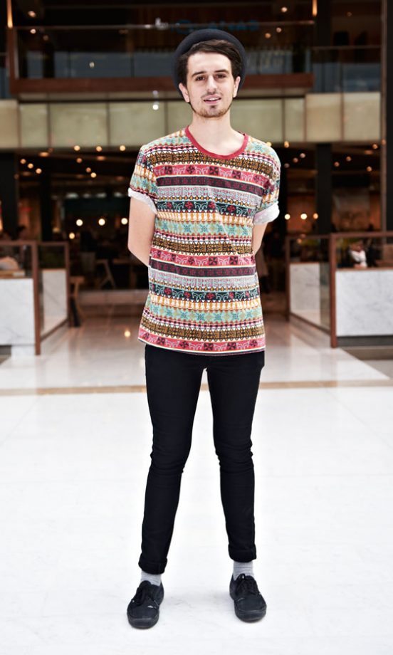 Tom Merrimau, 20, From Leyton, Wearing A T-shirt From River island