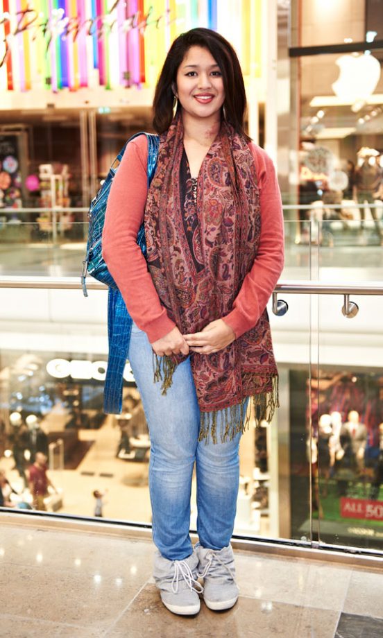 Zara Amari-Atkind, 23, From Middlesex, Wearing A Scarf From Asos