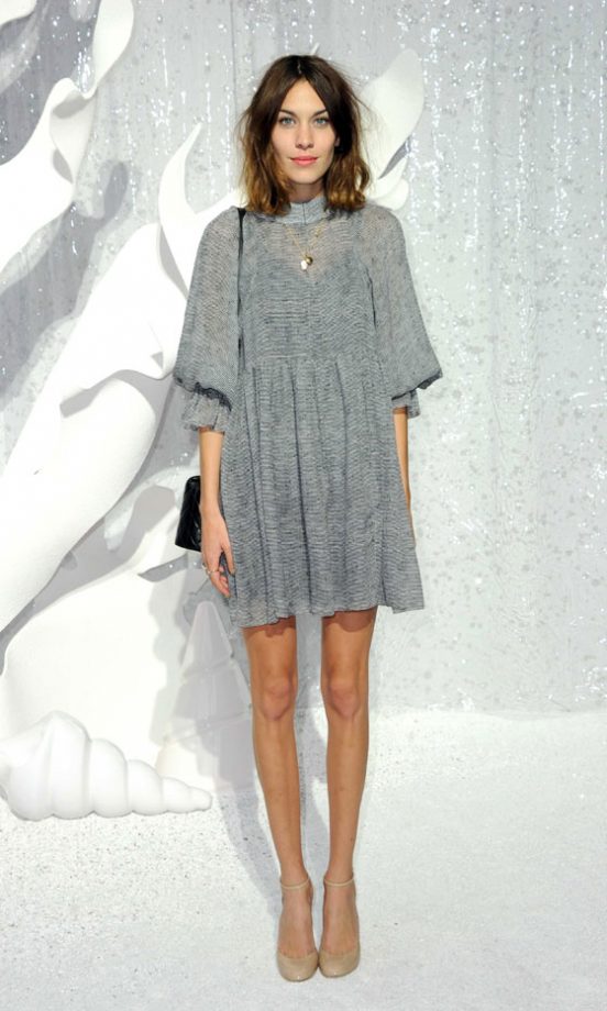 Alexa Chung At Chanel's SS12 Fashion Show At Paris Fashion Week