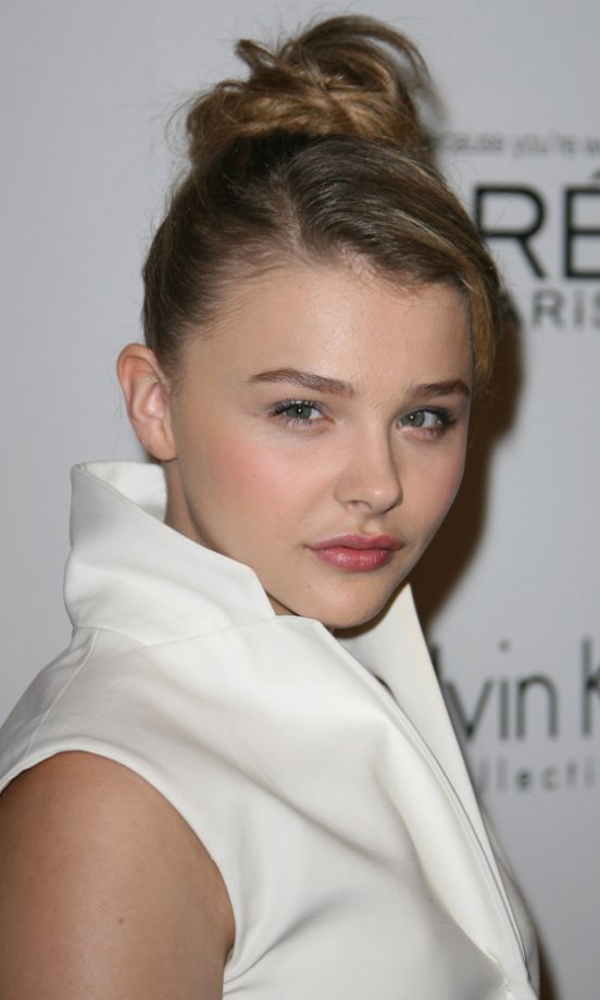 Chloe Moretz's Sleek Hairstyle Really Works With Her Calvin Klein Dress, Elle's Women In Hollywood Do, 2011