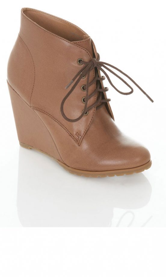 Miss Selfridge Lace-Up Wedge Boots, £45