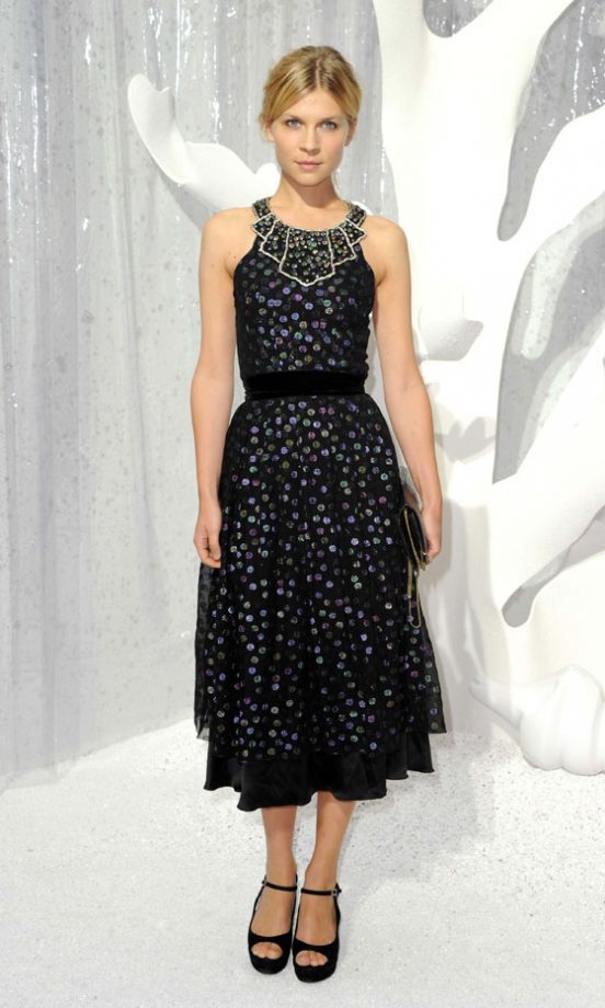 Clemence Poesy At Chanel's SS12 Fashion Show At Paris Fashion Week