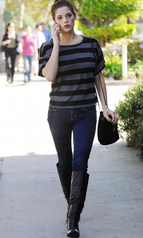 Leather Boots Like Ashley Greene's Will See You Through To Next Year, October 2011