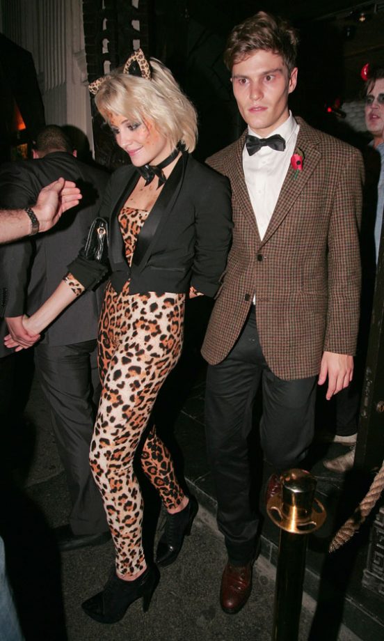 Pixie Lott Celebrates Halloween Wearing A Sexy Leopard Print Leotard 2011