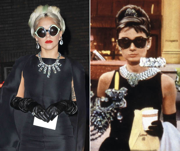 Lady Gaga channelling Audrey Hepburn in Breakfast At Tiffany's