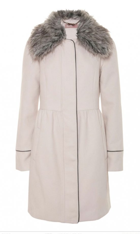 A-Wear Faux Fur Collar Coat, £75