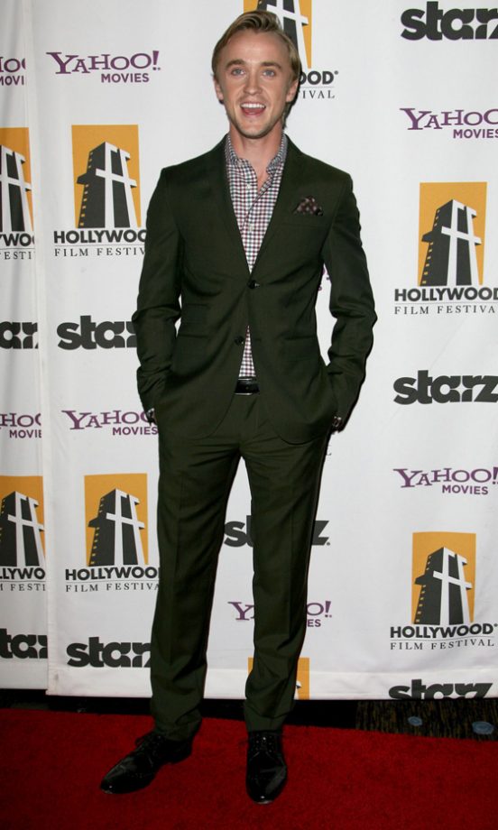 Tom Felton Looked Dapper In A Classic Black Suit At The Hollywood Film Awards 2011