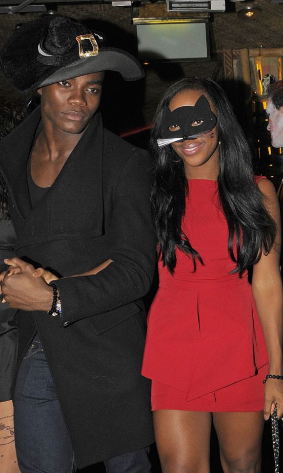 Alexandra Burke Rocks A Cat Mask In London To Celebrate Halloween 2011
