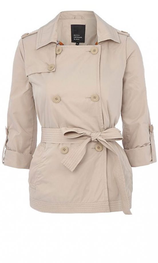Betty Jackson.Black Belted Mini Mac, Was £65 Now £32.50