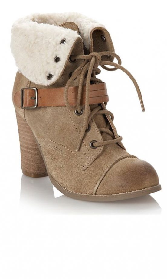 Faith Suede Shearling Ankle Boots, £70
