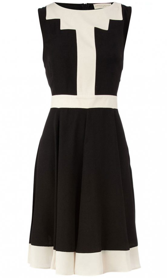 Dorothy Perkins Black And Ivory Circle Dress, £30