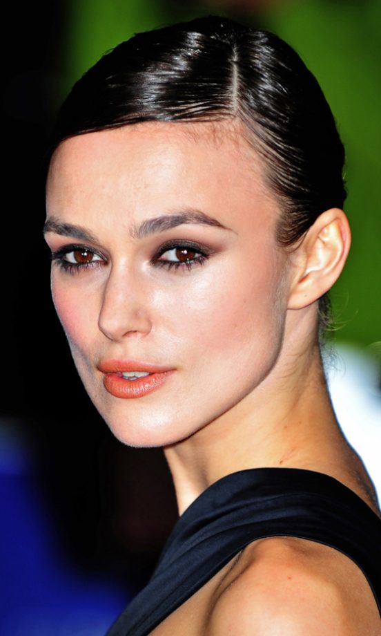 Keira Knightley Made The Most Of Her Killer Cheekbones With A Side-Swept Sleek Updo Hairstyle, 2011