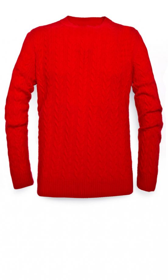 HE By Mango Red Cable Knit Jumper, £59.90