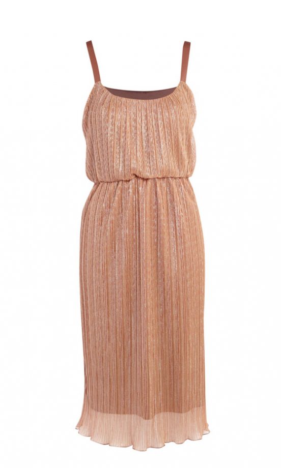Primark Metallic Pleat Midi Dress, £17