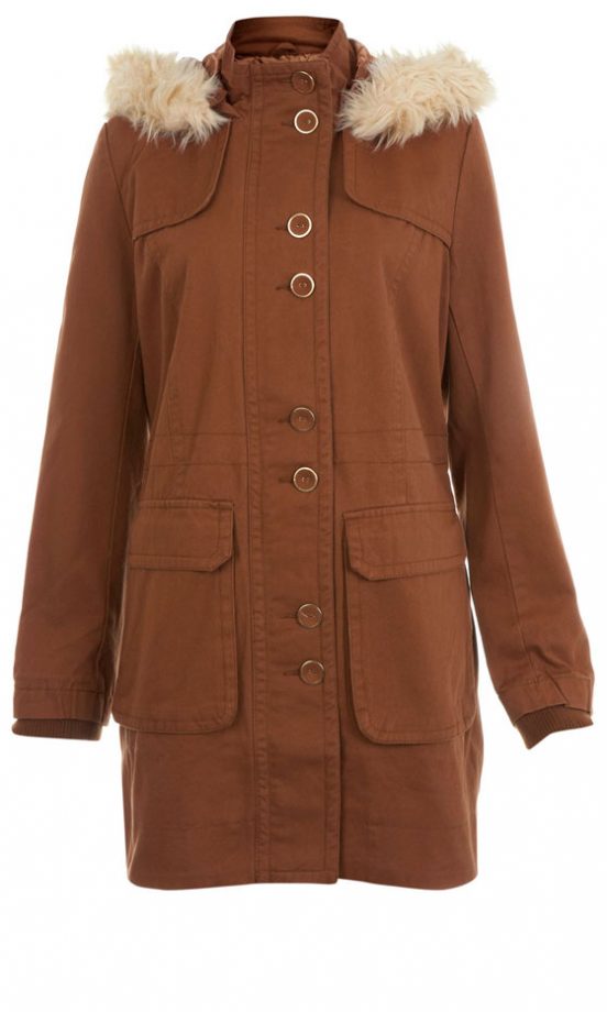 Miss Selfridge Hooded Parka Coat, £85