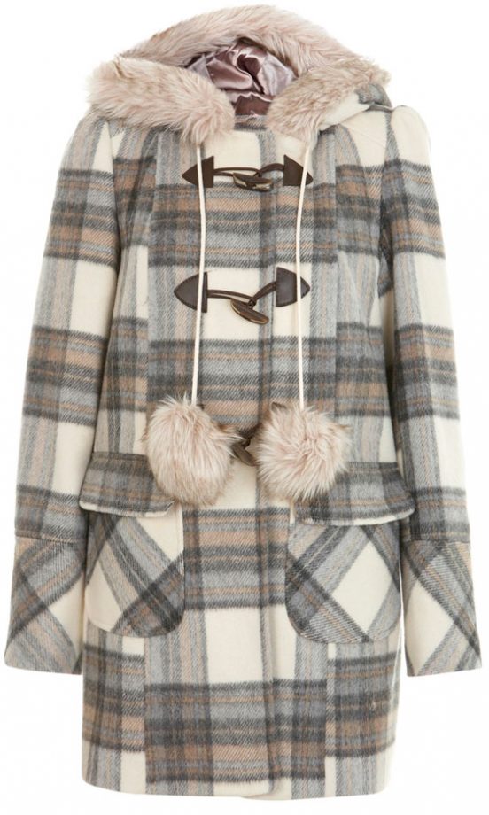 Miss Selfridge Pom Pom Duffle Coat, £85