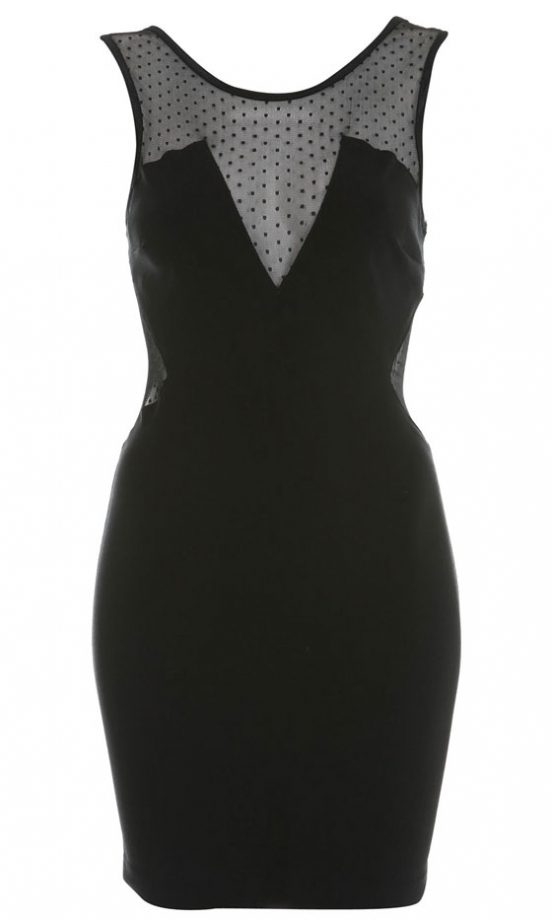 Miss Selfridge Spot Mesh Dress, £39