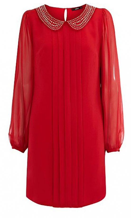 Oasis Embellished Peter Pan Dress, Was £65 Now £45