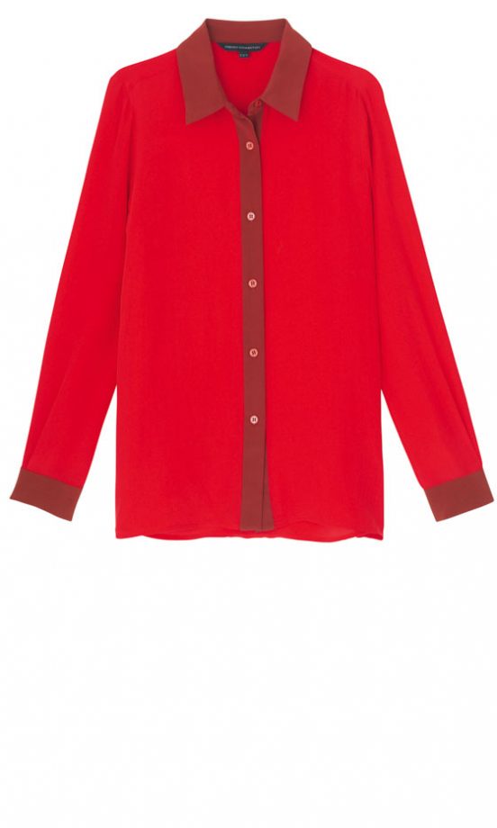 French Connection Colour Block Silk Shirt, £135